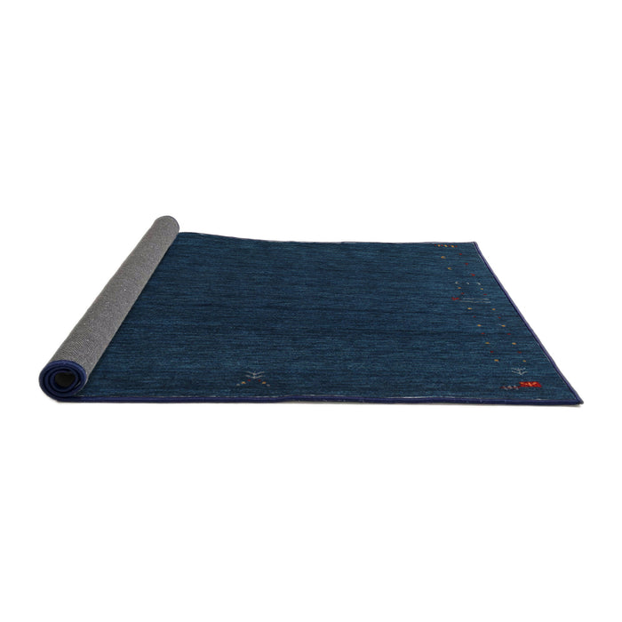Thickness of Contemporary Deep-Sea Blue Modern Rug, con1088