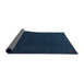 Thickness of Contemporary Deep-Sea Blue Modern Rug, con1088