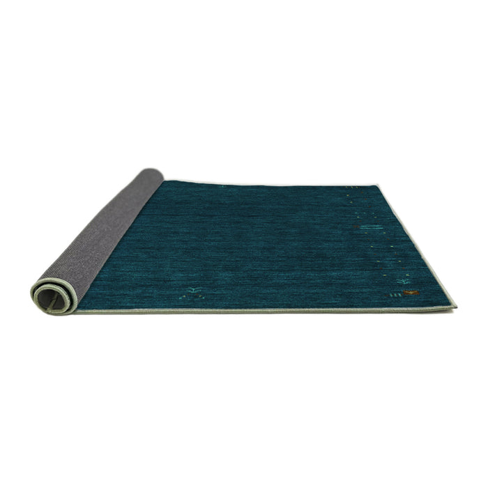 Sideview of Abstract Turquoise Contemporary Rug, con1088turq