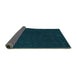 Sideview of Abstract Turquoise Contemporary Rug, con1088turq