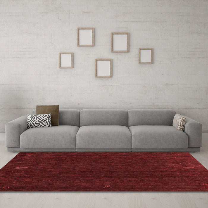 Contemporary Red Washable Rugs