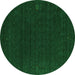 Square Abstract Green Contemporary Rug, con1088grn