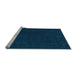 Sideview of Machine Washable Abstract Light Blue Contemporary Rug, wshcon1088lblu