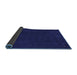 Sideview of Abstract Blue Contemporary Rug, con1088blu