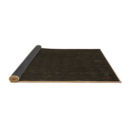 Sideview of Abstract Brown Contemporary Rug, con1088brn