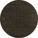 Round Machine Washable Abstract Brown Contemporary Rug, wshcon1088brn