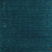 Square Abstract Turquoise Contemporary Rug, con1088turq