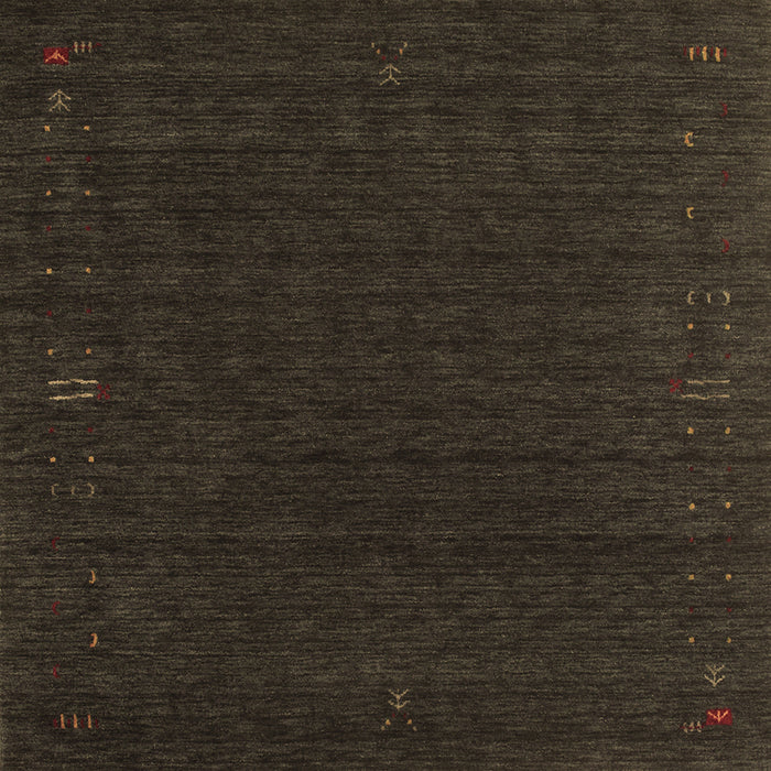 Square Machine Washable Abstract Brown Contemporary Rug, wshcon1088brn