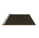 Sideview of Machine Washable Abstract Brown Contemporary Rug, wshcon1088brn