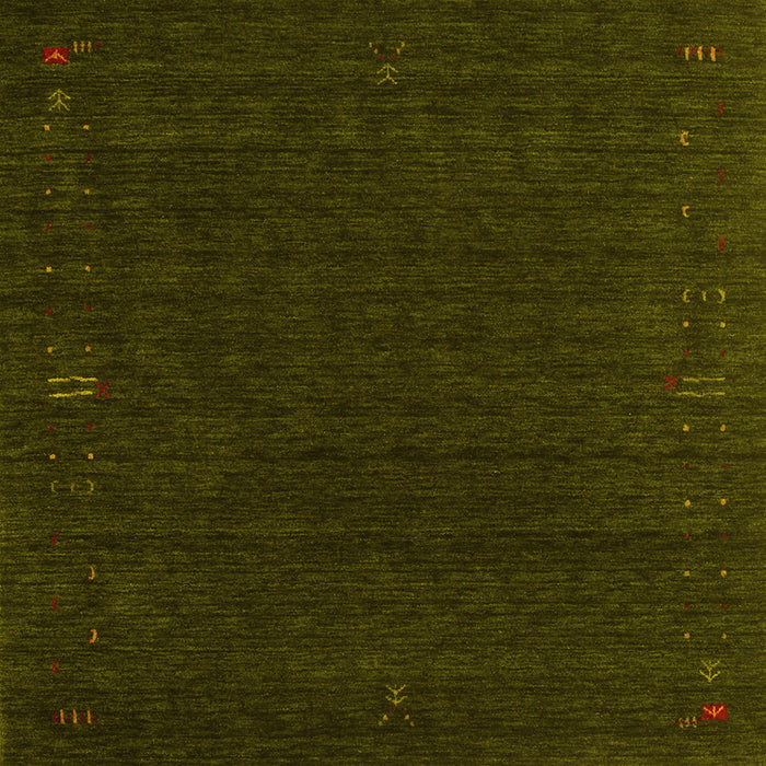 Square Abstract Yellow Contemporary Rug, con1088yw