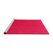 Serging Thickness of Machine Washable Contemporary Pink Rug, wshcon1089