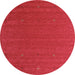 Round Abstract Brown Contemporary Rug, con1089brn