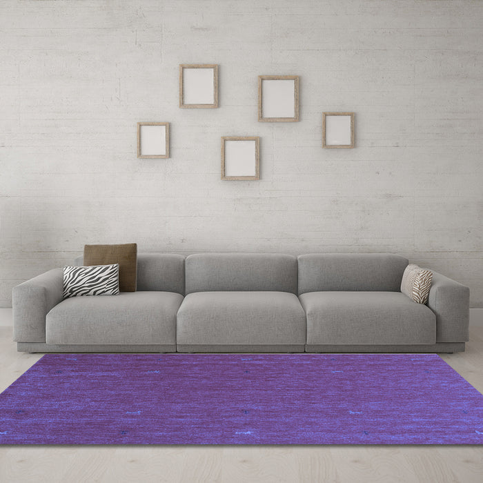 Machine Washable Abstract Blue Contemporary Rug in a Living Room, wshcon1089blu