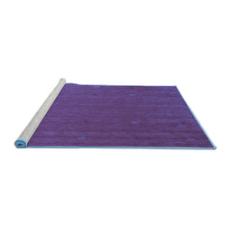 Sideview of Machine Washable Abstract Blue Contemporary Rug, wshcon1089blu