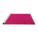 Sideview of Machine Washable Abstract Pink Contemporary Rug, wshcon1089pnk