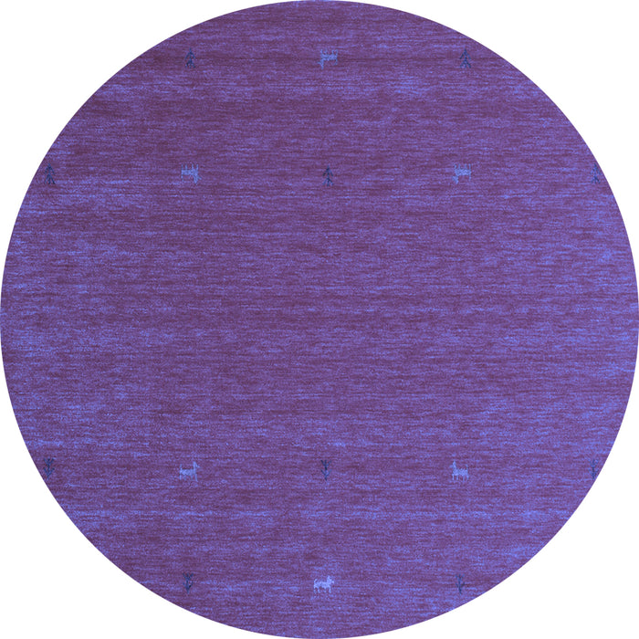 Round Machine Washable Abstract Blue Contemporary Rug, wshcon1089blu