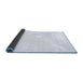 Sideview of Solid Blue Modern Rug, con108blu