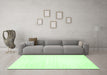 Machine Washable Solid Green Modern Area Rugs in a Living Room,, wshcon108grn