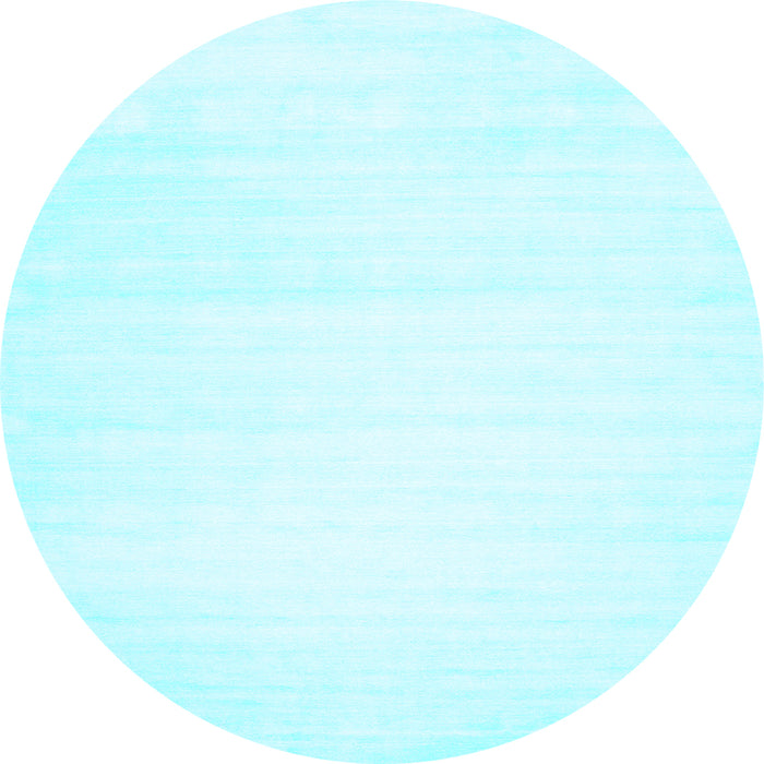 Round Solid Light Blue Modern Rug, con108lblu