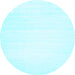 Round Solid Light Blue Modern Rug, con108lblu