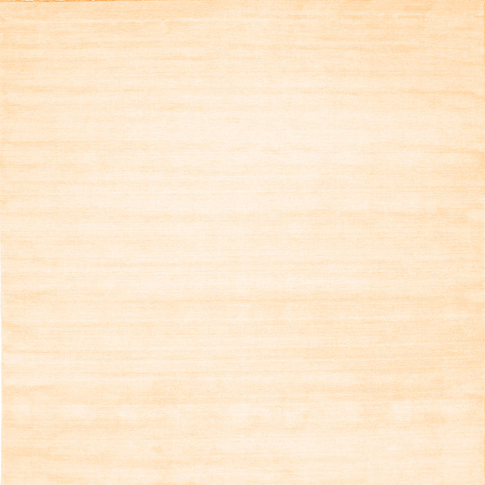 Round Machine Washable Solid Orange Modern Area Rugs, wshcon108org