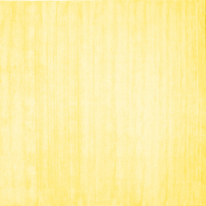 Square Solid Yellow Modern Rug, con108yw
