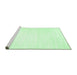 Sideview of Machine Washable Solid Emerald Green Modern Area Rugs, wshcon108emgrn