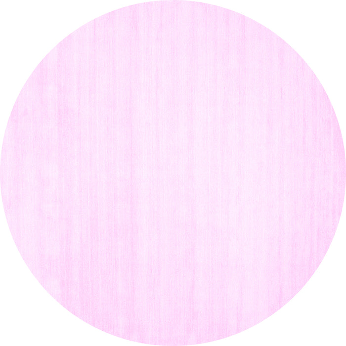 Round Solid Pink Modern Rug, con108pnk