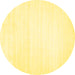 Round Solid Yellow Modern Rug, con108yw