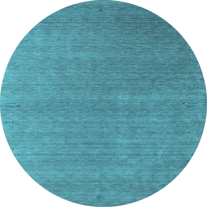 Round Machine Washable Abstract Light Blue Contemporary Rug, wshcon1090lblu