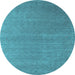 Round Machine Washable Abstract Light Blue Contemporary Rug, wshcon1090lblu