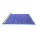 Sideview of Machine Washable Abstract Blue Contemporary Rug, wshcon1090blu