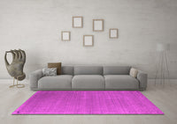 Machine Washable Abstract Pink Contemporary Rug, wshcon1090pnk