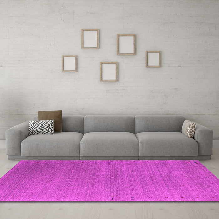 Machine Washable Abstract Pink Contemporary Rug in a Living Room, wshcon1090pnk