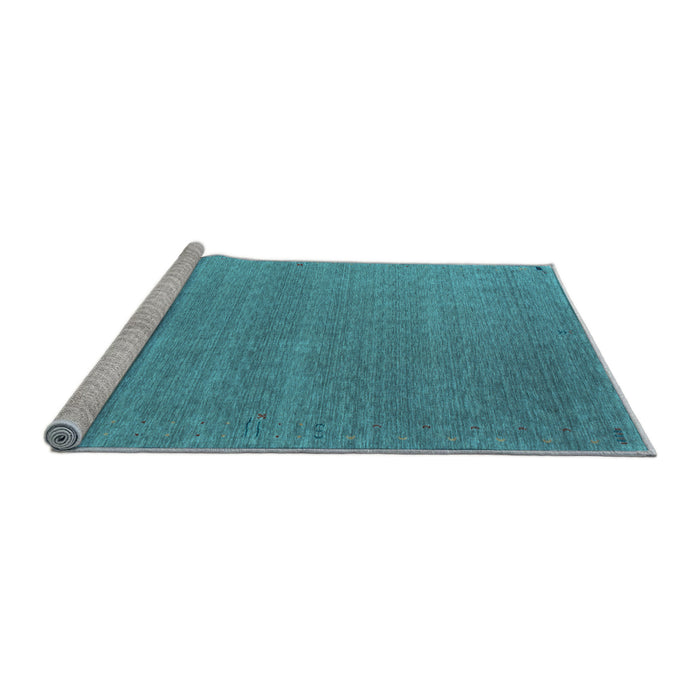 Sideview of Machine Washable Abstract Light Blue Contemporary Rug, wshcon1090lblu