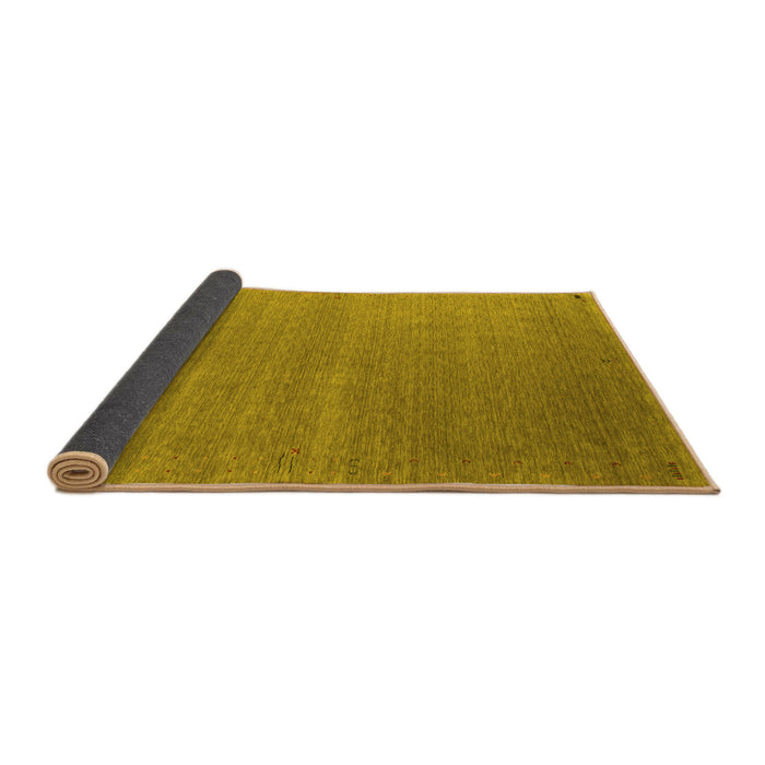 Sideview of Abstract Yellow Contemporary Rug, con1090yw