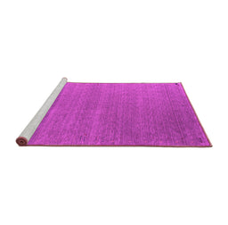 Sideview of Machine Washable Abstract Pink Contemporary Rug, wshcon1090pnk