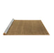 Sideview of Machine Washable Abstract Brown Contemporary Rug, wshcon1090brn