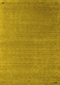 Abstract Yellow Contemporary Rug, con1090yw