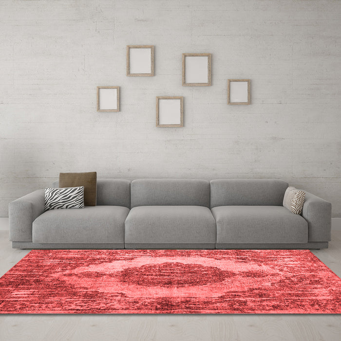 Contemporary Red Washable Rugs
