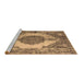 Sideview of Machine Washable Abstract Brown Contemporary Rug, wshcon1091brn