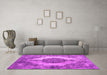Machine Washable Abstract Pink Contemporary Rug in a Living Room, wshcon1091pnk