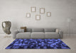 Machine Washable Persian Blue Bohemian Rug in a Living Room, wshcon1092blu