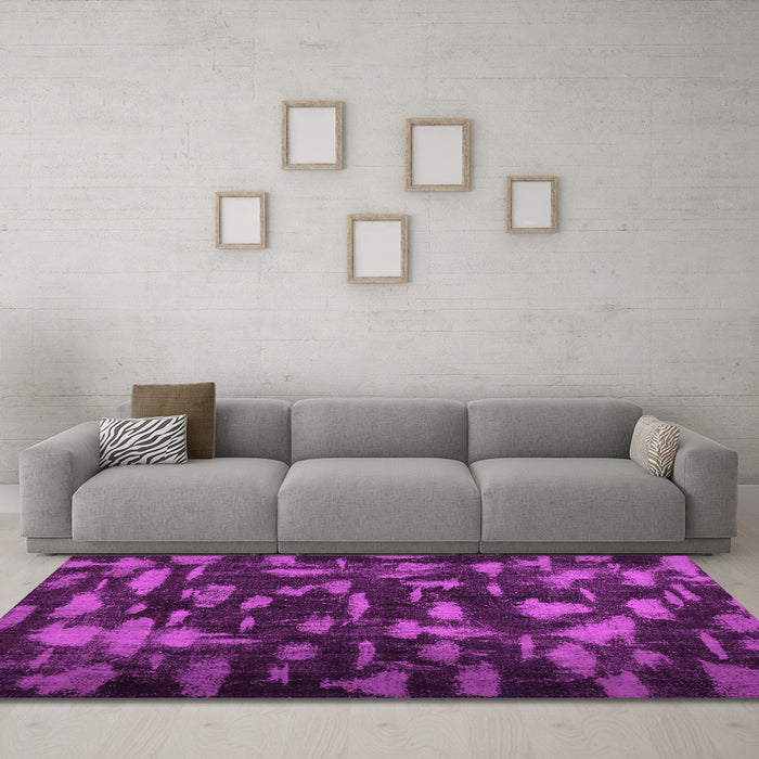 Machine Washable Persian Pink Bohemian Rug in a Living Room, wshcon1092pnk