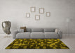 Machine Washable Persian Yellow Bohemian Rug in a Living Room, wshcon1092yw