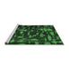 Sideview of Machine Washable Persian Emerald Green Bohemian Area Rugs, wshcon1092emgrn