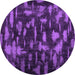 Round Persian Purple Bohemian Rug, con1092pur