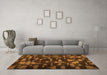 Machine Washable Persian Orange Bohemian Area Rugs in a Living Room, wshcon1092org
