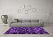 Machine Washable Persian Purple Bohemian Area Rugs in a Living Room, wshcon1092pur