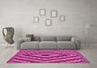 Machine Washable Southwestern Pink Country Rug in a Living Room, wshcon1093pnk